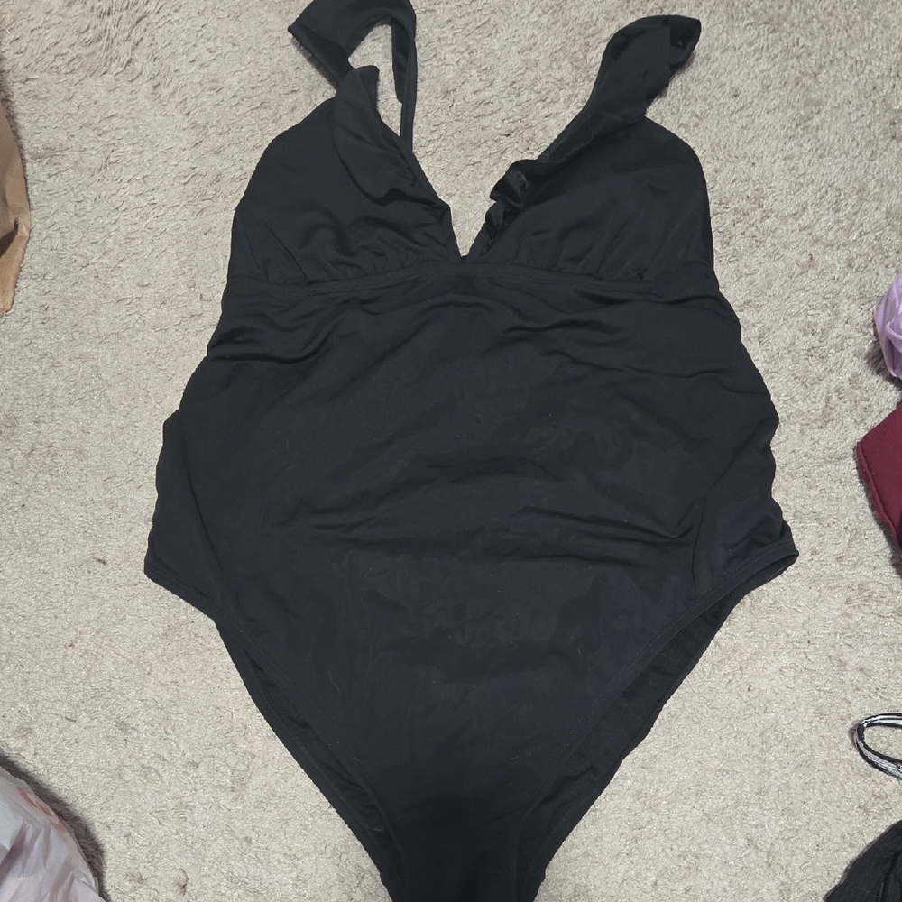 Black One-Piece Swimsuit